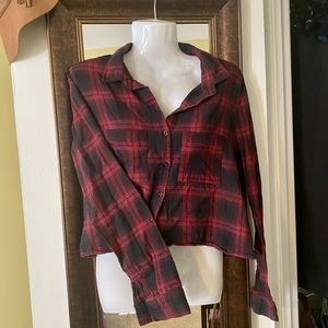 Flannel Crop Top